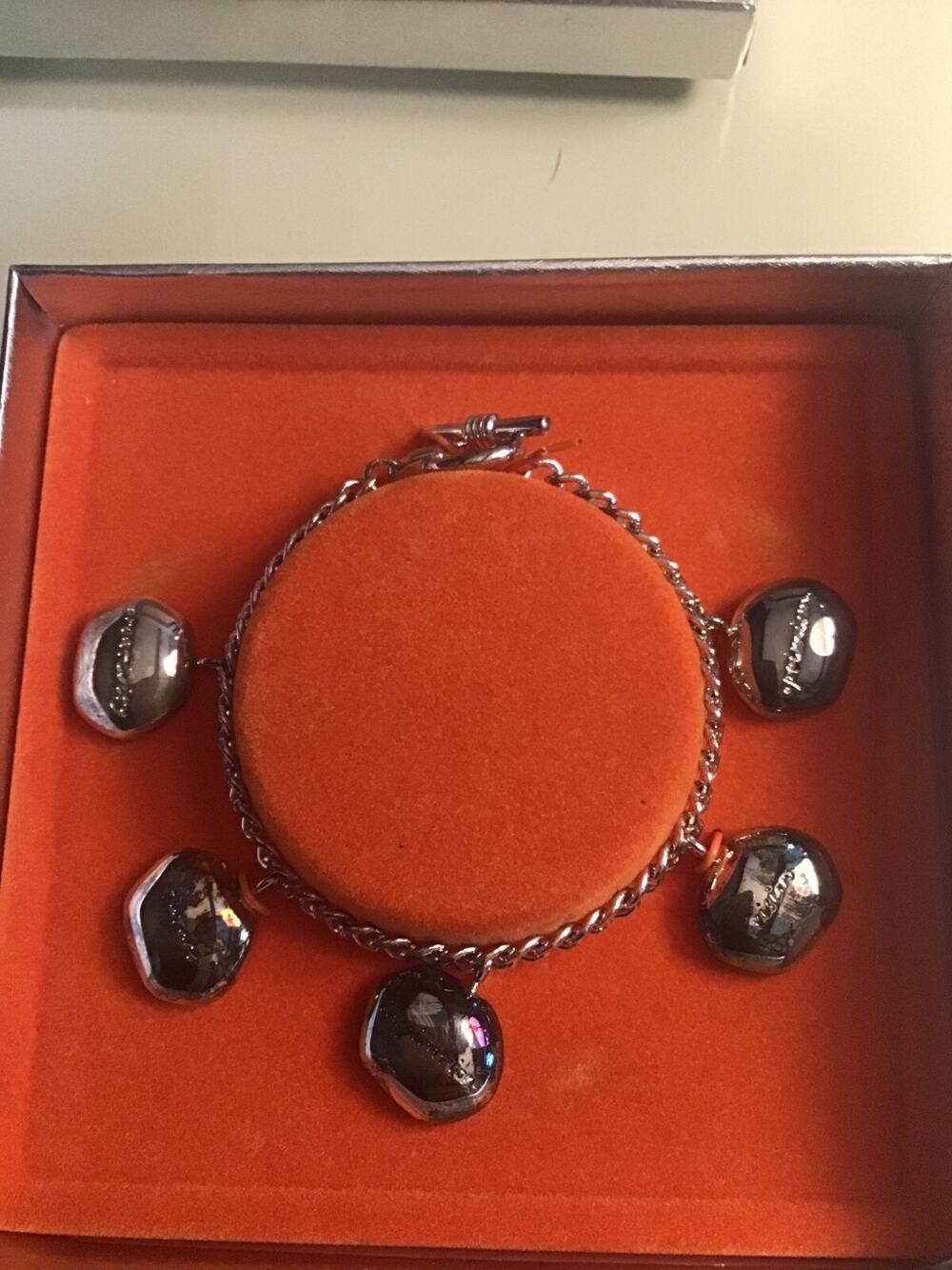 Vintage Cerruti Image Woman 925 Sterling Silver Inspirational Charm Bracelet 7.5